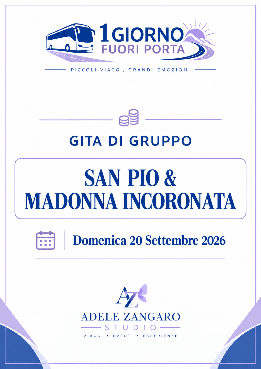 Copertina della gita di gruppo San Pio e Madonna Incoronata del 20 settembre 2026